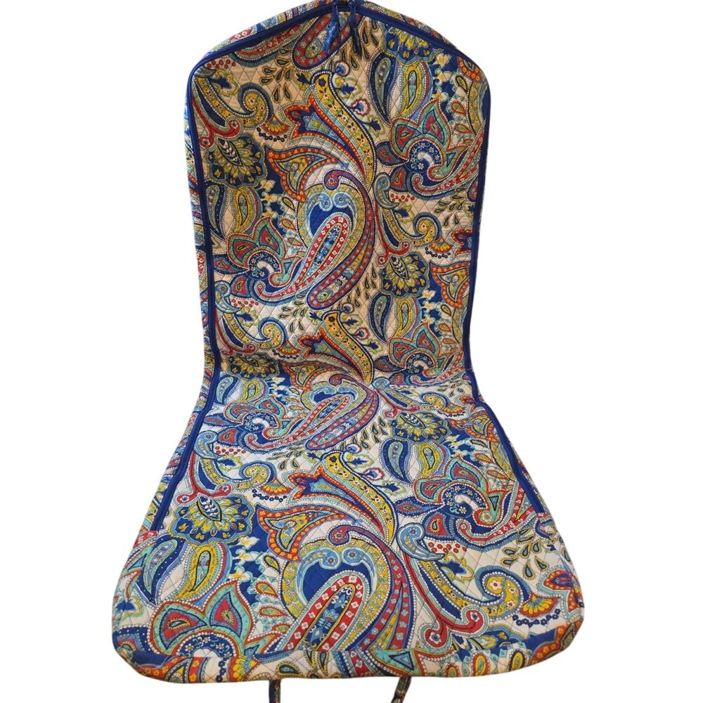 Vera Bradley Marina Paisley RARE Garment Bag Floral Quilted Hanging Travel Bag